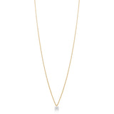 18ct Yellow and White Gold Four Claw Set Round Brilliant Cut Diamond Pendant