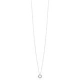 18ct White Gold Grain Set Diamond Circular Pendant and Chain