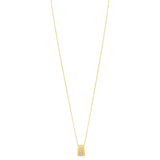 18ct Yellow Gold Pave Set Round Brilliant Cut Diamond Barrel Pendant and Chain