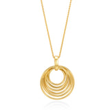 18ct Yellow Gold Circular Pendant and Chain
