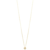 18ct Yellow Gold Pave Set Round Brilliant Cut Diamond Pendant and Chain