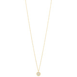 Piccolo 18ct Yellow Gold Pave Set Round Brilliant Cut Diamond Pendant and Chain
