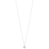Piccolo 18ct White Gold Pave Set Round Brilliant Cut Diamond Pendant and Chain