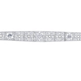 Antique Art Deco Platinum Milgrain Edge Grain Set Old Cut Diamond and Transitional Cut Diamond Bracelet
