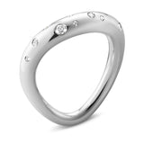 Georg Jensen Offspring Sterling Silver Diamond Ring