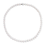 18ct White Gold Akoya Cultured Pearl Single Strand Necklace