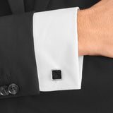 Montblanc Star Sterling Silver Black PVD Cufflinks
