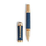 Montblanc Great Characters Homage to Queen Special Edition Yellow Gold Plated Blue Precious Resin Rollerball Pen