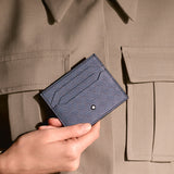 Montblanc Extreme 3.0 Lavendar Grey Leather Six Credit Card Card Holder Wallet