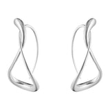 Georg Jensen Mercy Sterling Silver Large Drop Earrings