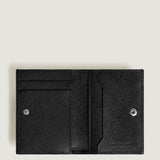 Montblanc Sartorial Tweed Blue Leather Mini Four Credit Card Wallet