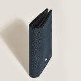 Montblanc Sartorial Tweed Blue Leather Mini Four Credit Card Wallet