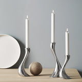 Georg Jensen Cobra Stainless Steel Candleholders (Set of Three)