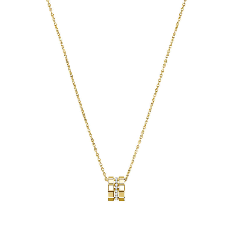 Chopard Ice Cube 18ct Yellow Gold Diamond Pendant and Chain