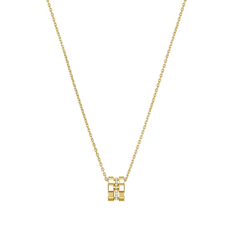 Chopard Ice Cube 18ct Yellow Gold Diamond Pendant and Chain
