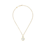 Chopard Happy Hearts 18ct Yellow Gold Mother of Pearl and Diamond Pendant and Chain