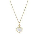 Chopard Happy Hearts 18ct Yellow Gold Mother of Pearl and Diamond Pendant and Chain