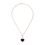 Chopard Happy Hearts 18ct Rose Gold Blue Goldstone and Diamond Pendant and Chain