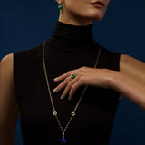 Chopard Happy Diamonds Planet 18ct Rose Gold Lapis and Diamond Necklace