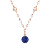 Chopard Happy Diamonds Planet 18ct Rose Gold Lapis and Diamond Necklace