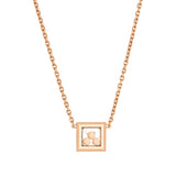 Chopard Happy Diamonds Happy Curves 18ct Rose Gold Diamond Pendant and Chain