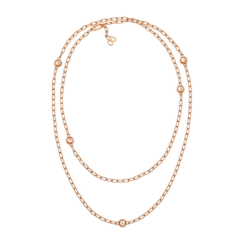 Chopard Happy Diamonds Icons 18ct Rose Gold Diamond Necklace
