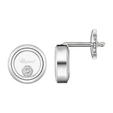Chopard Happy Diamonds Icons 18ct White Gold Circular Stud Earrings