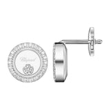 Chopard Happy Diamonds Icons 18ct White Gold Circular Stud Earrings