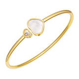 Chopard Happy Hearts 18ct Yellow Gold Mother of Pearl and Diamond Bangle