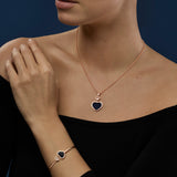 Chopard Happy Hearts 18ct Rose Gold Blue Goldstone and Diamond Bangle