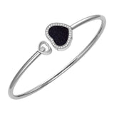 Chopard Happy Hearts 18ct White Gold Blue Goldstone and Diamond Bangle