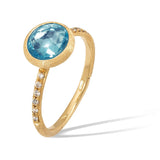 Marco Bicego Jaipur 18ct Yellow Gold Topaz and Diamond Ring