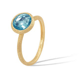 Marco Bicego Jaipur 18ct Yellow Gold Blue Topaz Ring