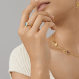 Marco Bicego Jaipur 18ct Yellow Gold Blue Topaz Ring