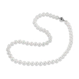 18ct White Gold Akoya Cultured Pearl Single Strand Necklace