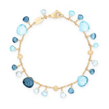 Marco Bicego Paradise 18ct Yellow Gold Mixed Blue Topaz Bracelet
