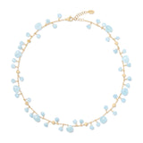 Marco Bicego Paradise 18ct Yellow Gold Aquamarine Necklace