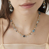 Marco Bicego Paradise 18ct Yellow Gold Mixed Blue Topaz Necklace