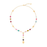 Marco Bicego Lunaria 18ct Yellow Gold Multicoloured Tourmaline and Diamond Necklace