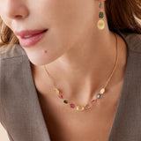 Marco Bicego Lunaria 18ct Yellow Gold Multicoloured Tourmaline Necklace