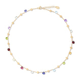 Marco Bicego Paradise 18ct Yellow Gold Multicoloured Gemstone Necklace