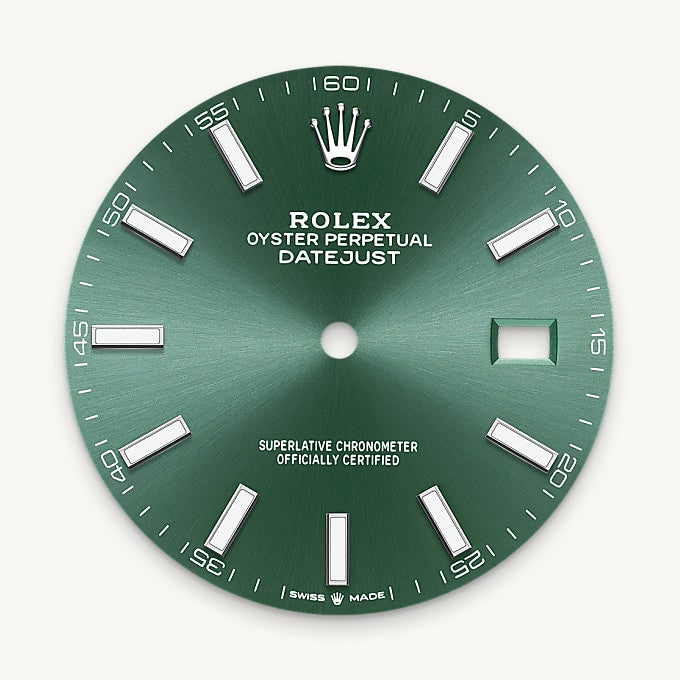 Mint green dial