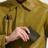 Montblanc Sartorial Khaki Leather Four Credit Card Wallet