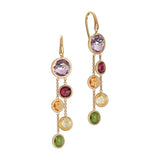 Marco Bicego Jaipur 18ct Yellow Gold Mixed Gemstone Drop Earrings