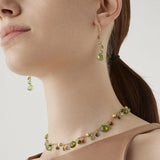 Marco Bicego Paradise 18ct Yellow Gold Green Tourmaline and Diamond Drop Earrings