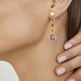 Marco Bicego Jaipur 18ct Yellow Gold Mixed Gemstone Drop Earrings