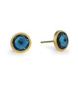 Marco Bicego Jaipur 18ct Yellow Gold London Blue Topaz Stud Earrings
