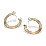 Marco Bicego Masai 18ct Yellow and White Gold Diamond Hoop Earrings