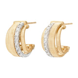 Marco Bicego Masai 18ct Yellow and White Gold Diamond Hoop Earrings