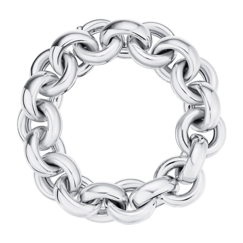 Sterling Silver Circular Link Bracelet